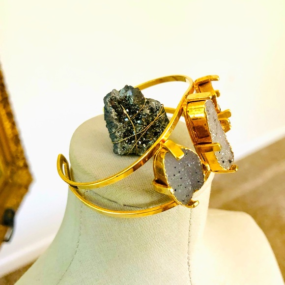 Vintage Druzy Bracelet & Geode Ring - Picture 14 of 15
